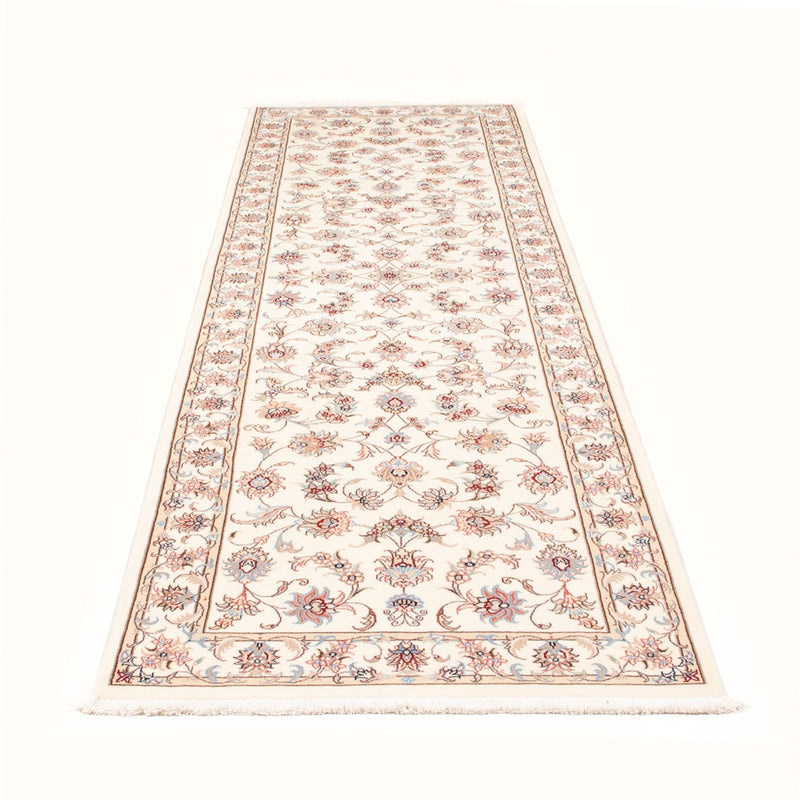 Alfombra de pasillo Alfombra Persa - Tabriz - Real - 296 x 86 cm - crema