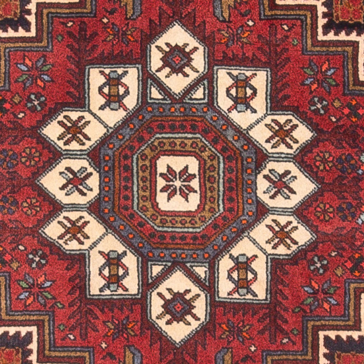 Alfombra persa - Nómada - 130 x 76 cm - rojo