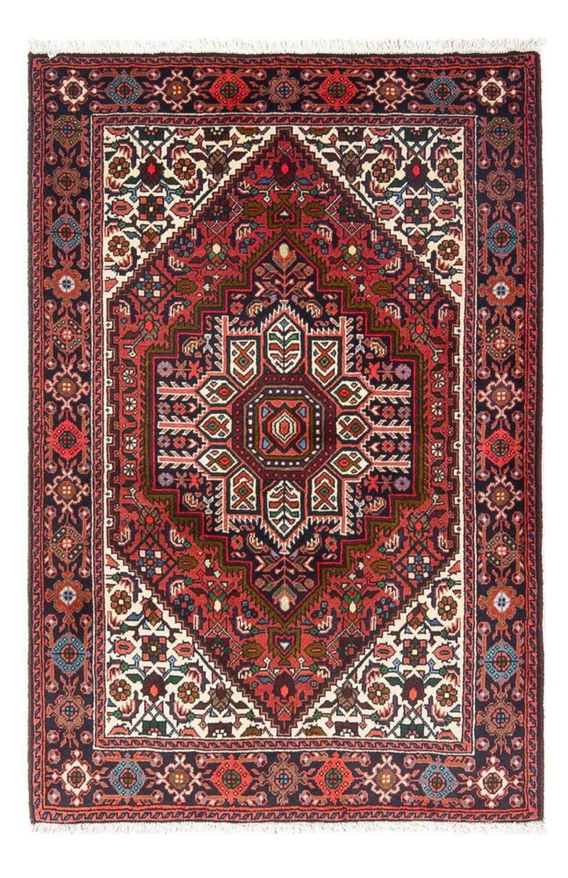 Alfombra persa - Nómada - 124 x 77 cm - rojo oscuro
