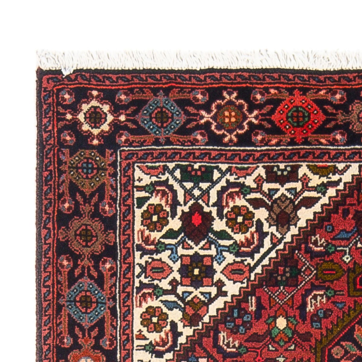 Alfombra persa - Nómada - 124 x 77 cm - rojo oscuro