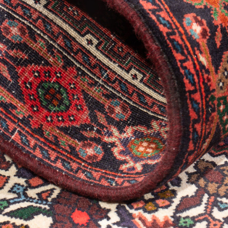 Alfombra persa - Nómada - 124 x 77 cm - rojo oscuro