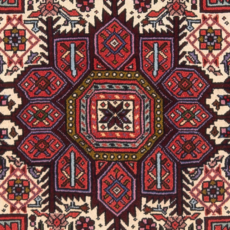 Alfombra persa - Nómada - 123 x 82 cm - rojo oscuro