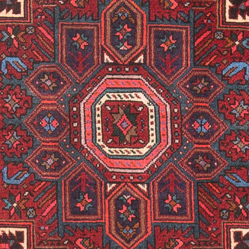 Alfombra persa - Nómada - 125 x 78 cm - rojo oscuro