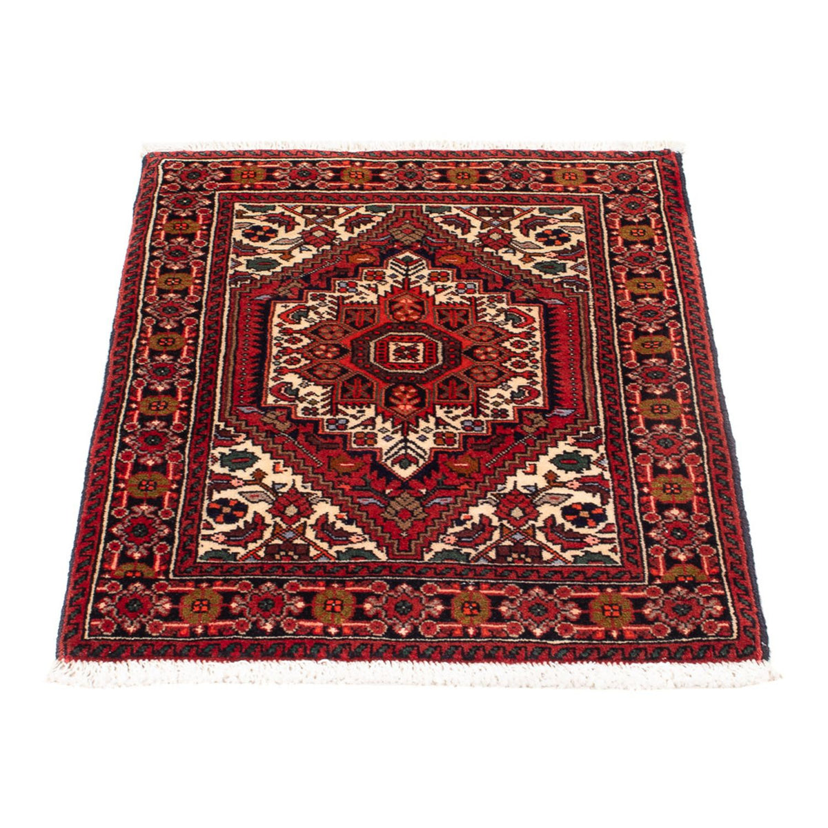 Alfombra persa - Nómada - 69 x 50 cm - crema