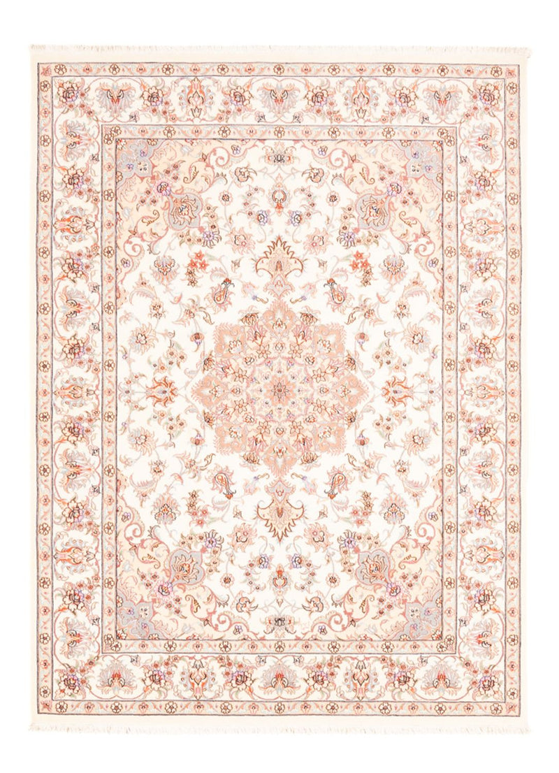 Alfombra persa - Tabriz - 202 x 150 cm - crema