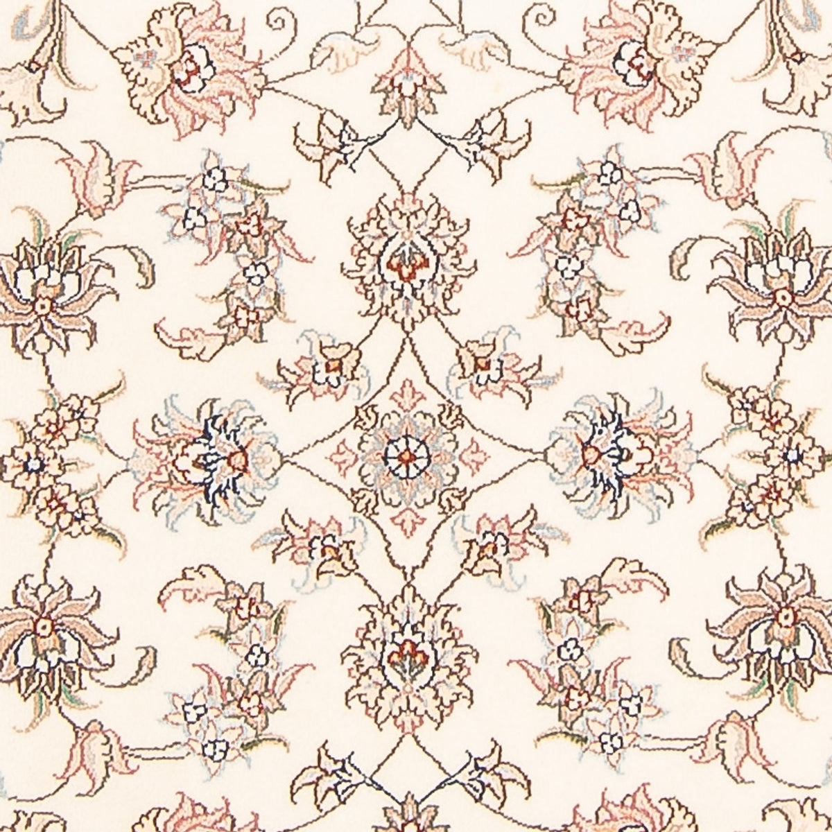 Alfombra de pasillo Alfombra Persa - Tabriz - Real - 298 x 91 cm - crema