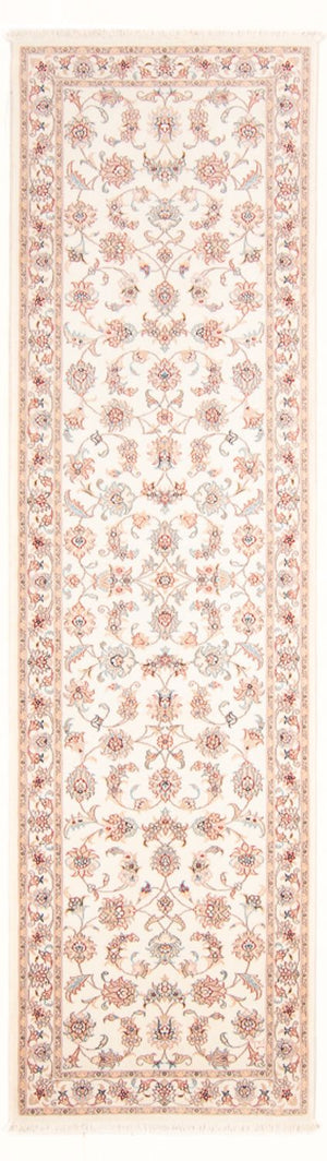 Alfombra de pasillo Alfombra Persa - Tabriz - Real - 292 x 82 cm - crema
