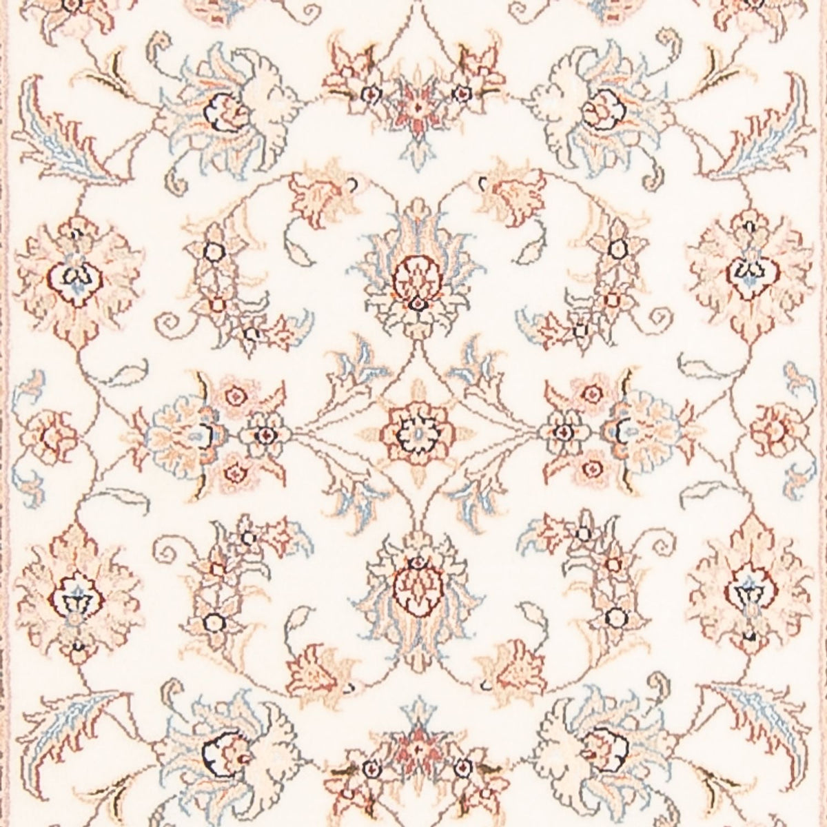 Alfombra de pasillo Alfombra Persa - Tabriz - Real - 292 x 82 cm - crema