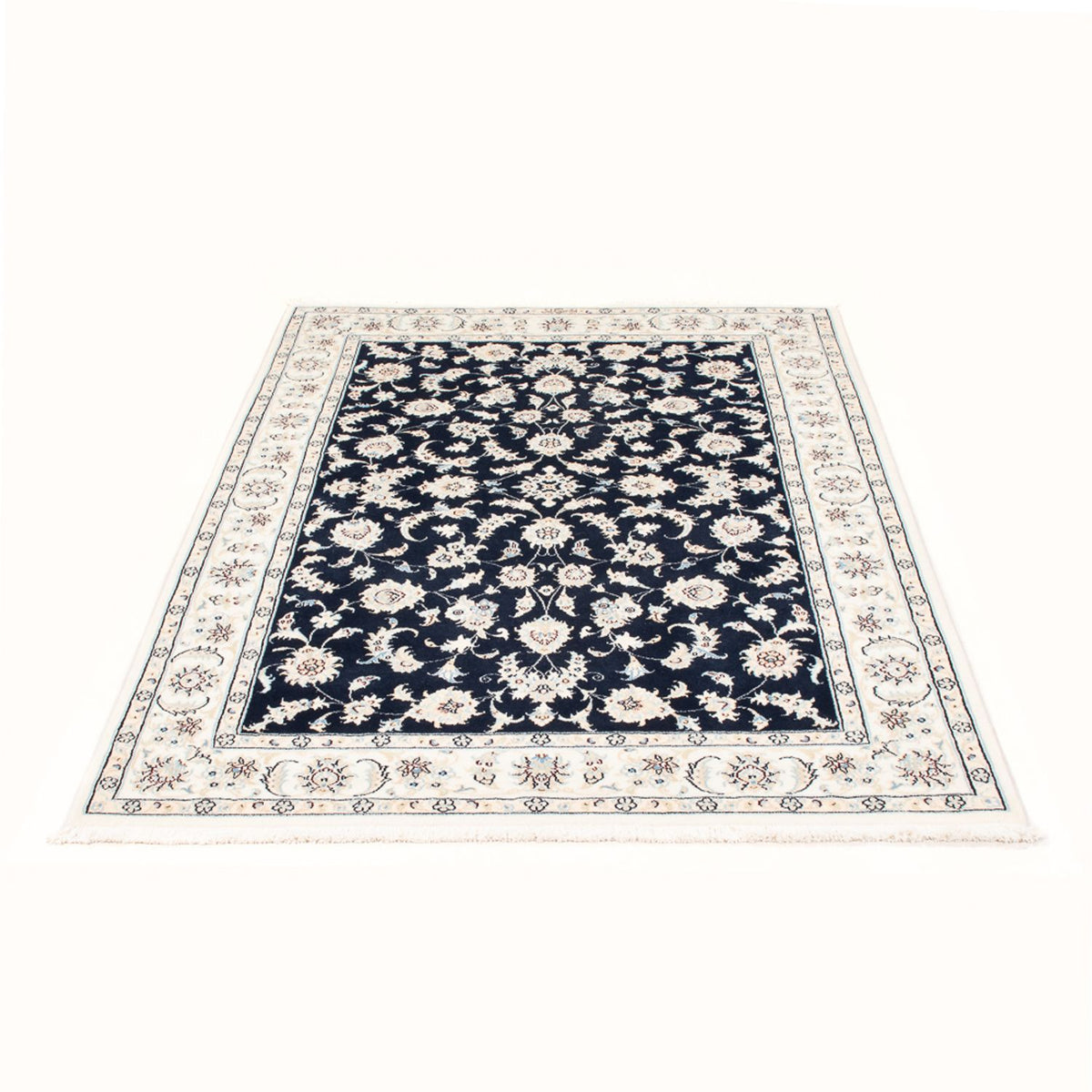 Alfombra Persa - Nain - Real - 175 x 120 cm - azul oscuro