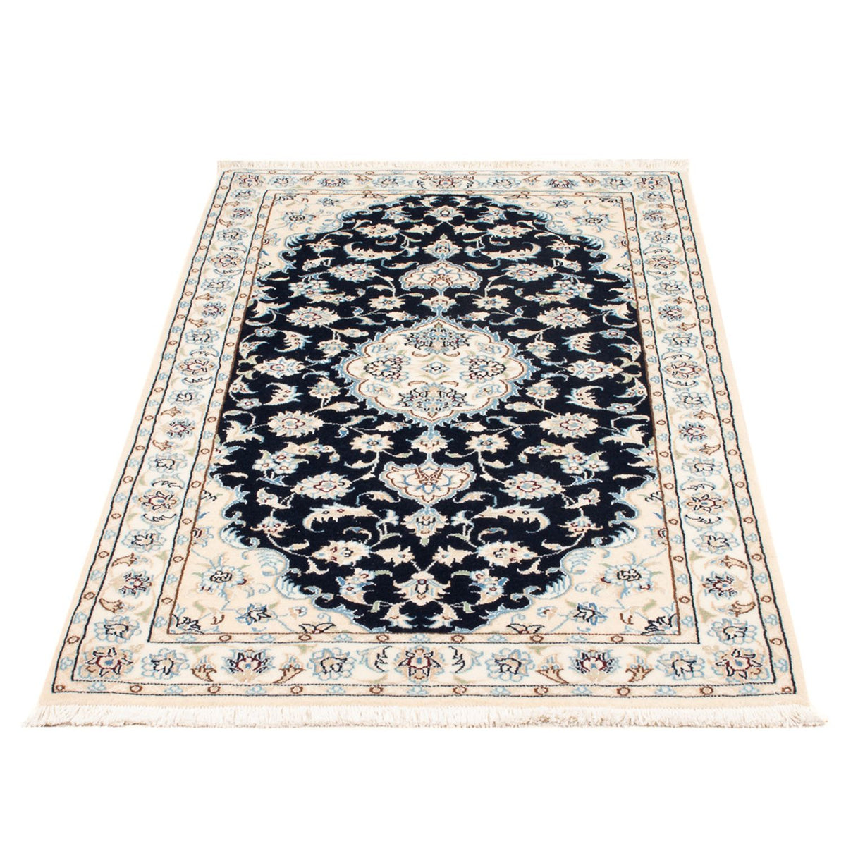 Alfombra Persa - Nain - Prima - 138 x 82 cm - azul oscuro