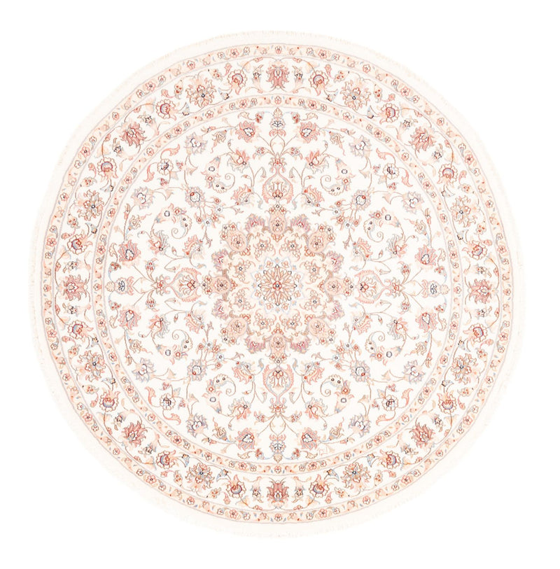 Alfombra persa - Tabriz redondo  - 157 x 151 cm - crema