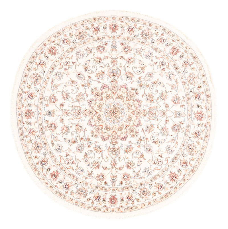 Alfombra persa - Tabriz redondo  - 154 x 147 cm - crema