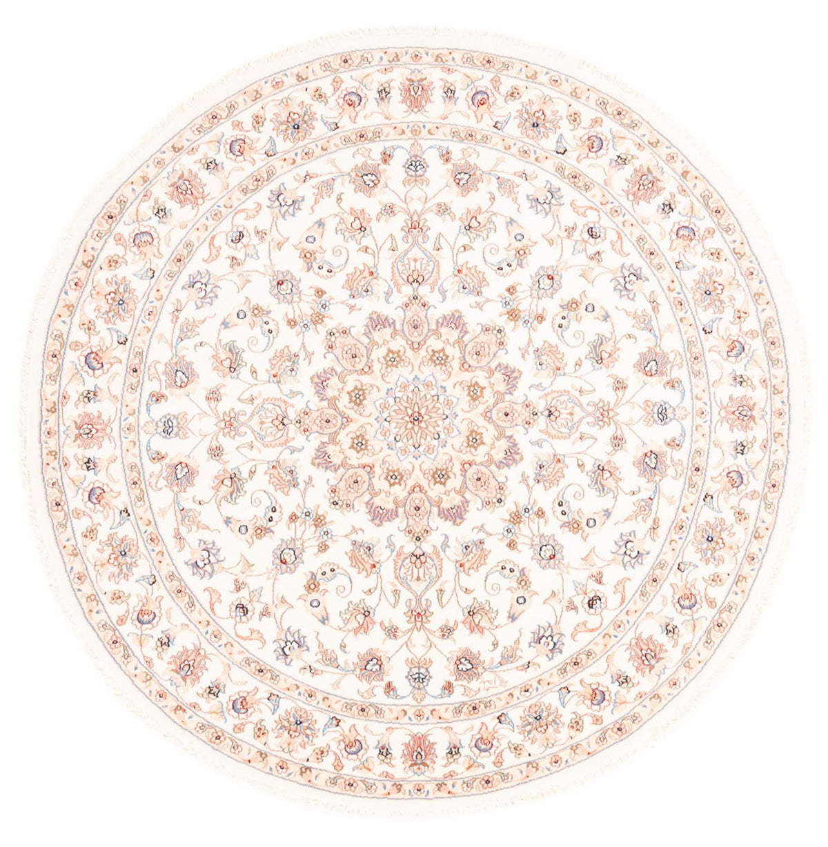 Alfombra persa - Tabriz redondo  - 151 x 146 cm - crema