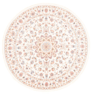 Alfombra persa - Tabriz redondo  - 151 x 146 cm - crema