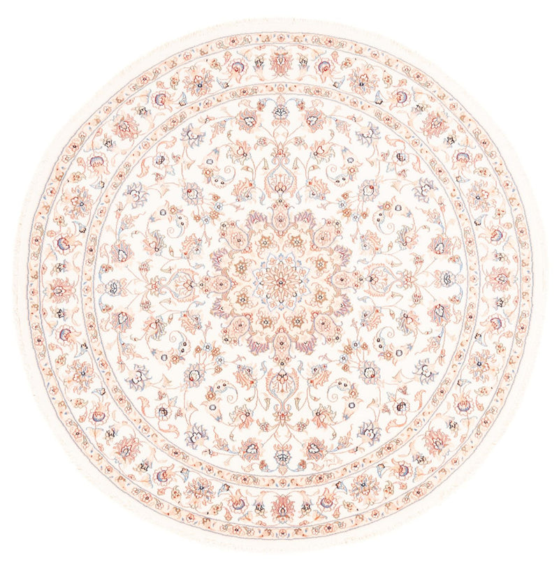Alfombra persa - Tabriz redondo  - 151 x 146 cm - crema