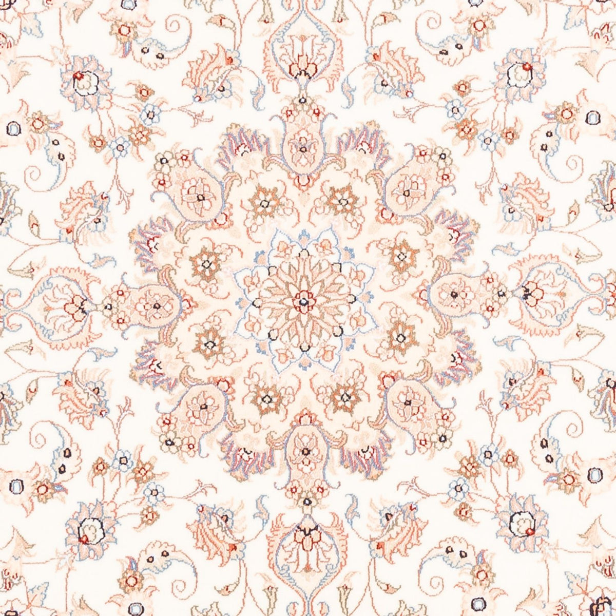 Alfombra persa - Tabriz redondo  - 151 x 146 cm - crema