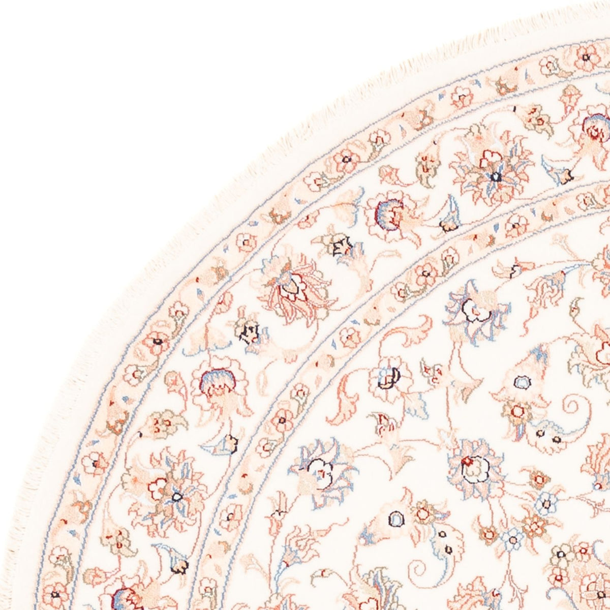 Alfombra persa - Tabriz redondo  - 151 x 146 cm - crema