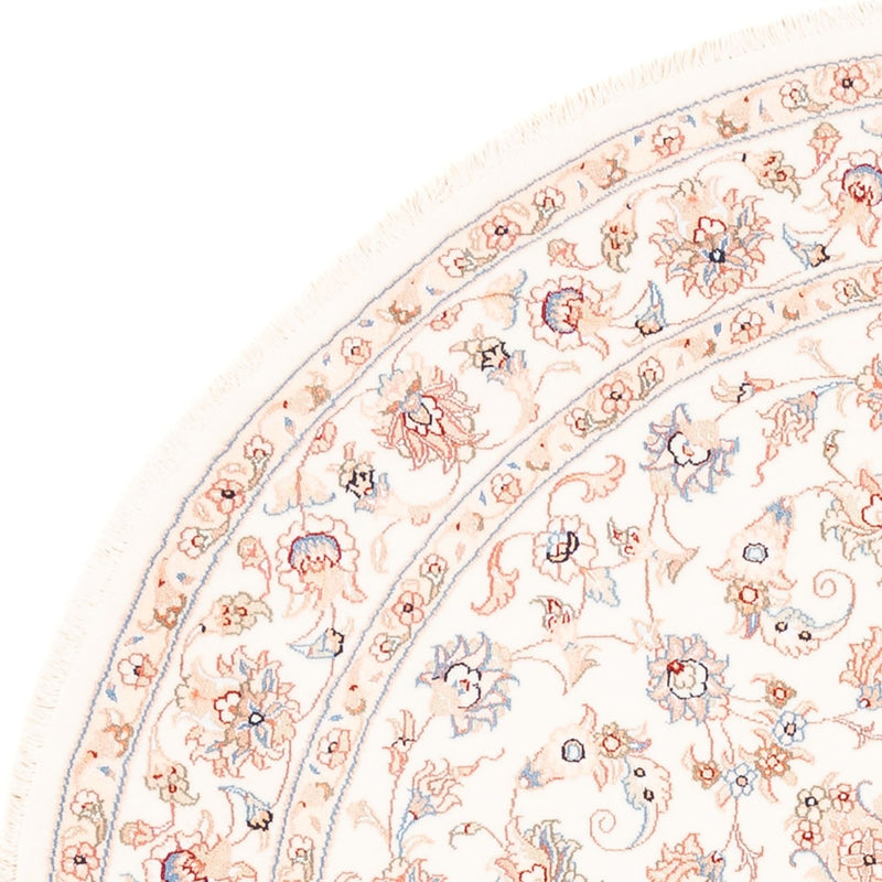 Alfombra persa - Tabriz redondo  - 151 x 146 cm - crema