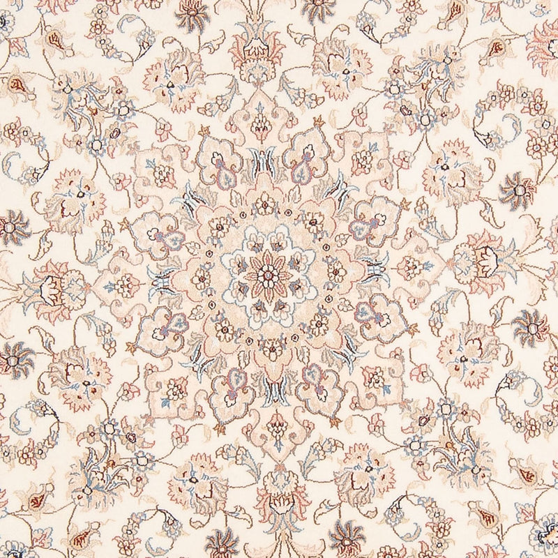 Alfombra Persa - Tabriz - Real redondo  - 197 x 194 cm - crema