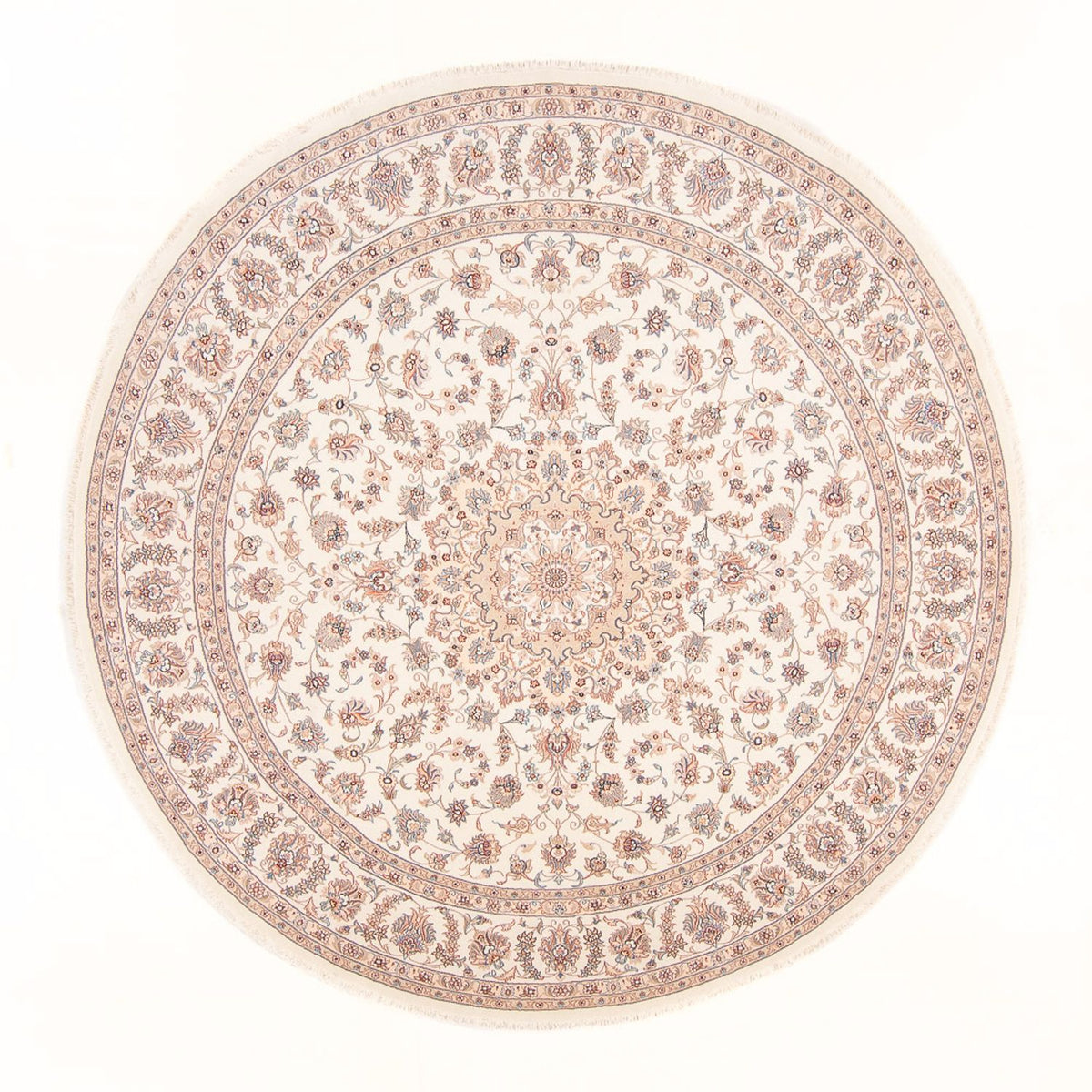 Alfombra Persa - Tabriz - Real redondo  - 250 x 250 cm - crema