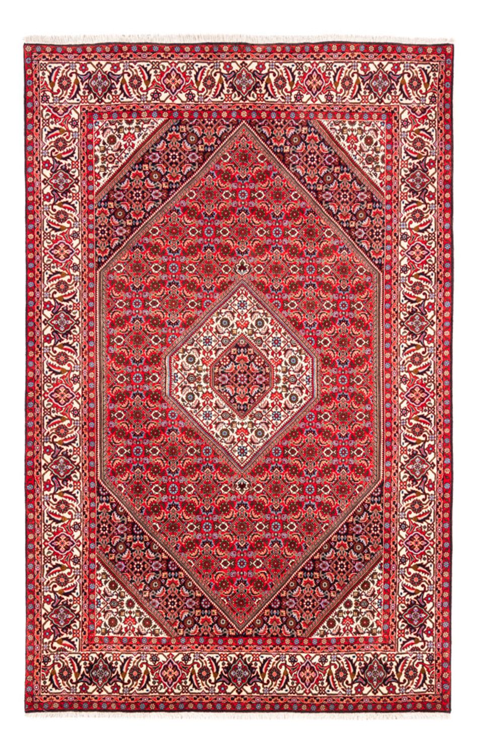 Alfombra persa - Bidjar - 253 x 170 cm - rojo