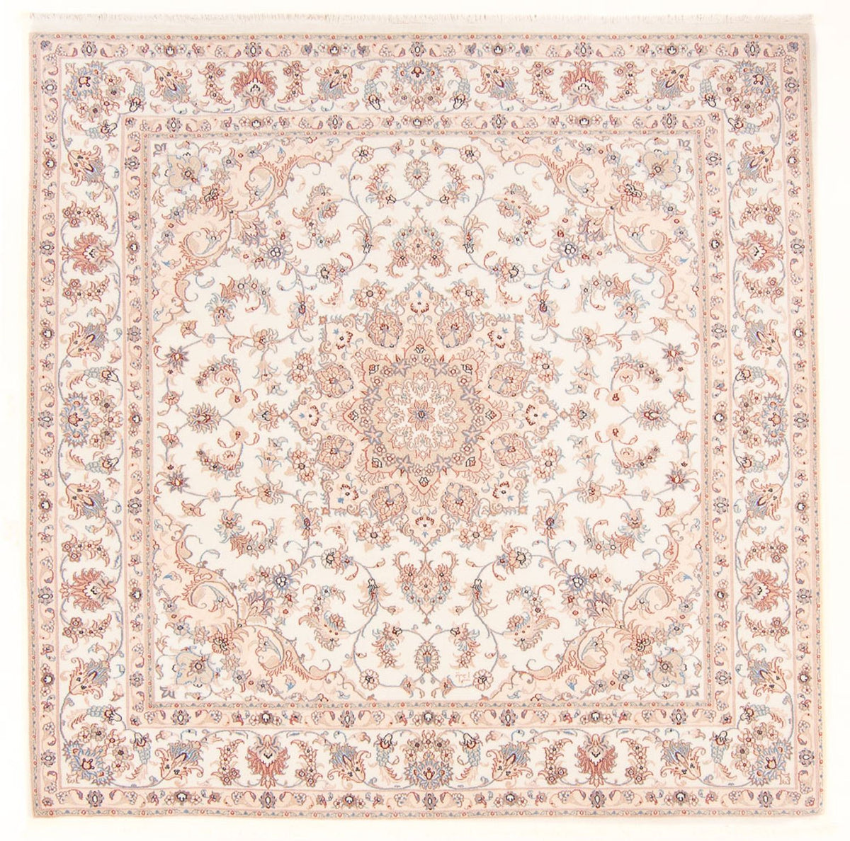 Alfombra Persa - Tabriz - Real cuadrado  - 205 x 200 cm - crema