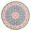 Alfombra Persa - Tabriz - Real redondo - 200 x 200 cm - azul claro