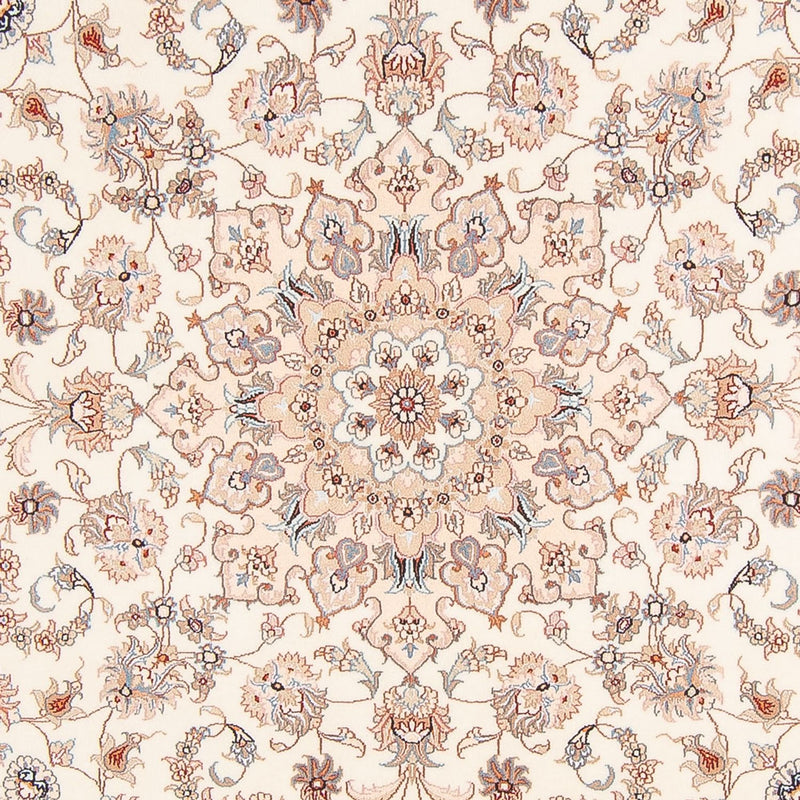 Alfombra Persa - Tabriz - Real redondo  - 200 x 200 cm - crema