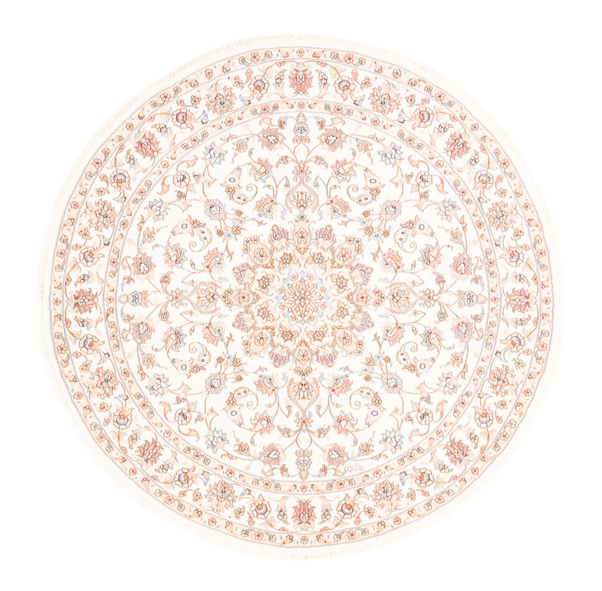 Alfombra persa - Tabriz redondo - 150 x 150 cm - crema