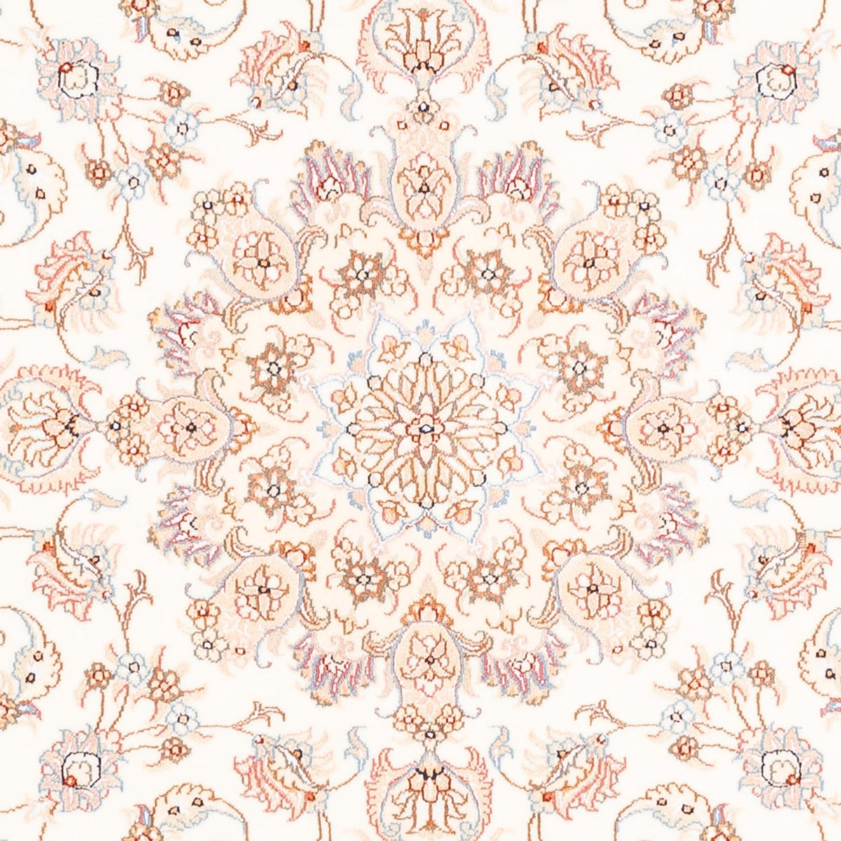 Alfombra persa - Tabriz redondo - 150 x 150 cm - crema