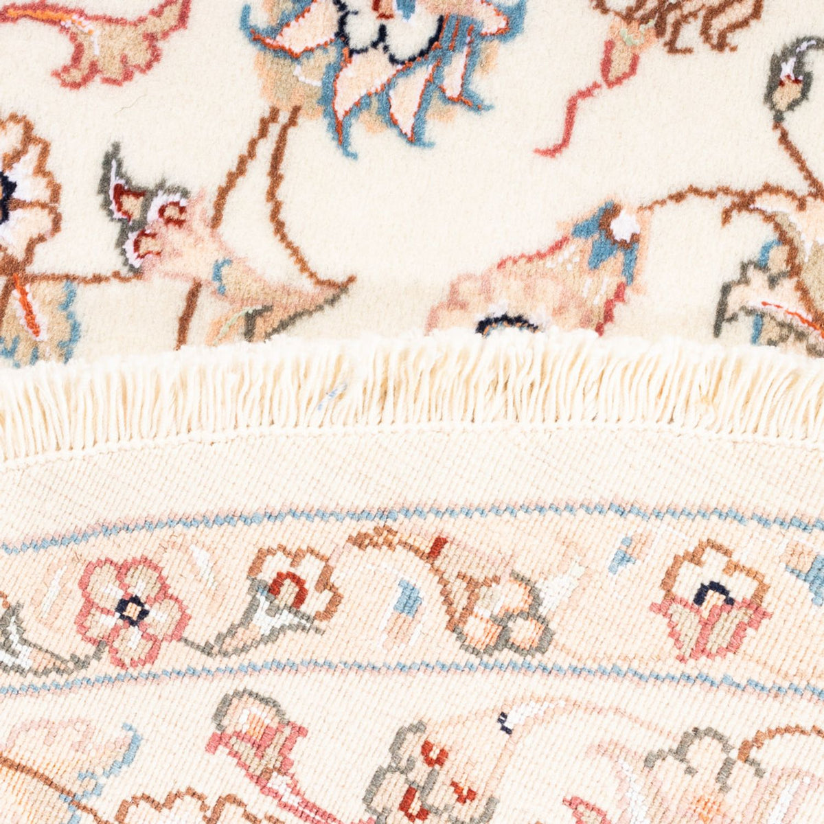 Alfombra persa - Tabriz redondo - 150 x 150 cm - crema