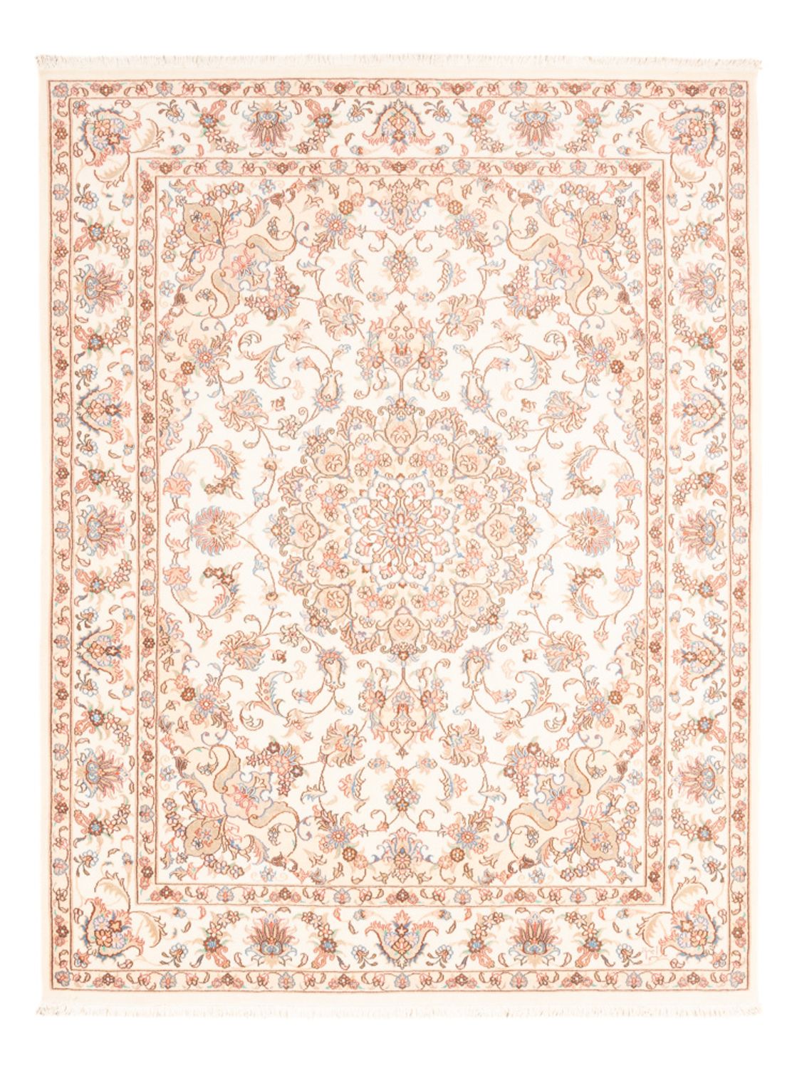 Alfombra persa - Tabriz - 195 x 150 cm - crema