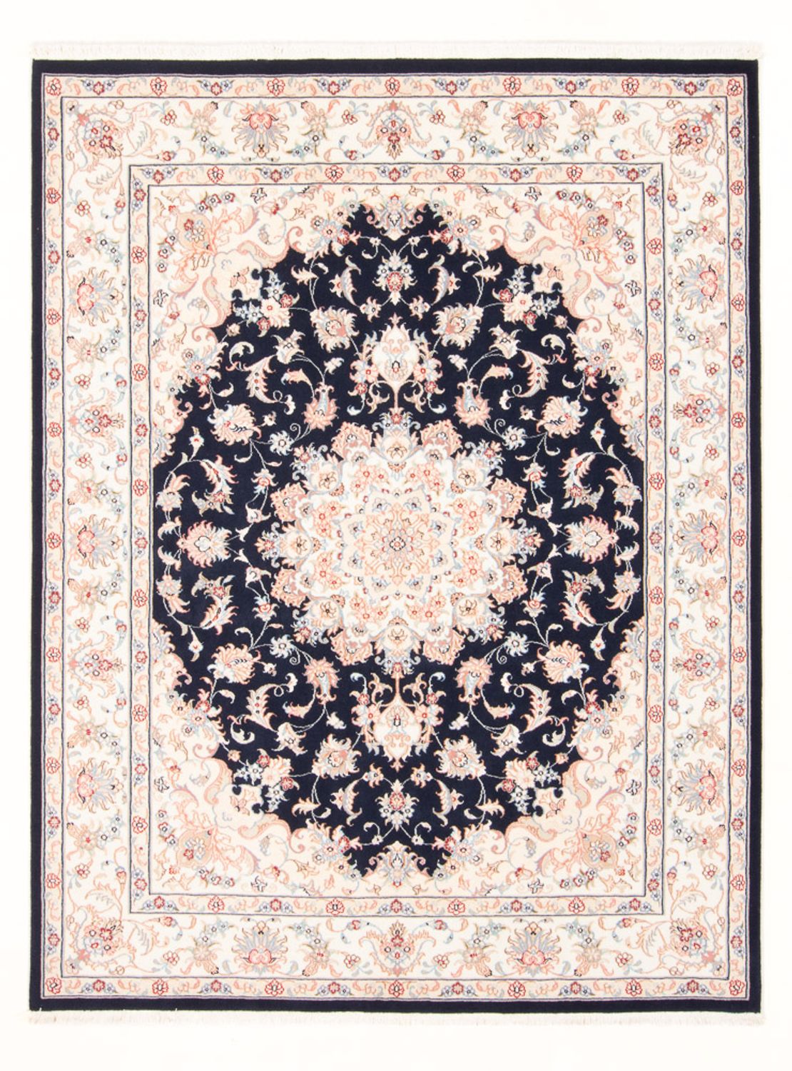 Alfombra Persa - Tabriz - Real - 200 x 149 cm - azul oscuro