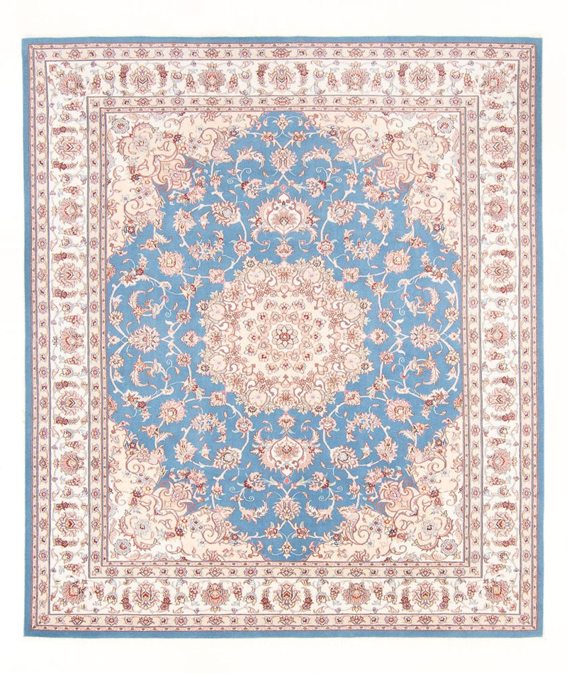 Alfombra Persa - Tabriz - Real - 253 x 197 cm - azul claro