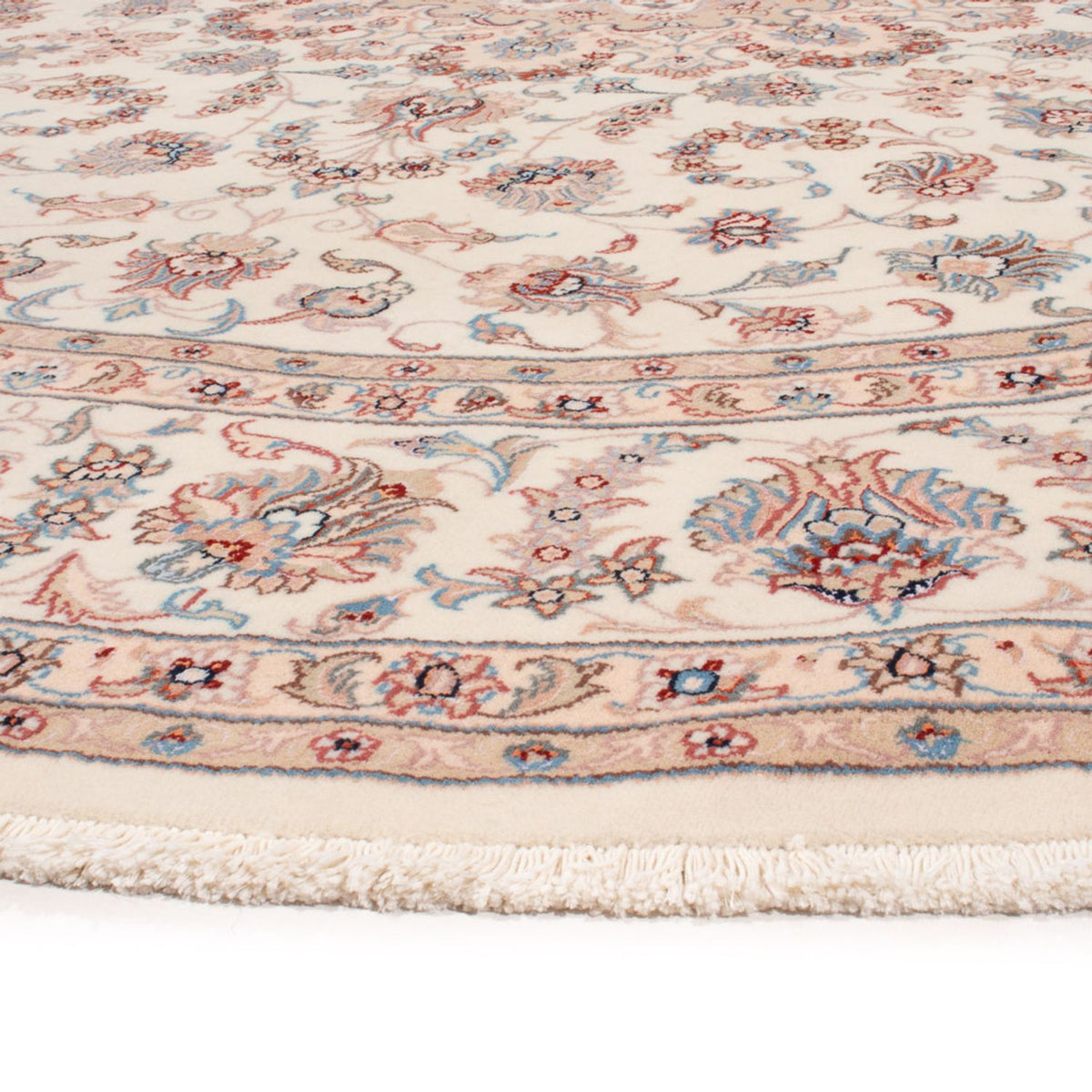 Alfombra Persa - Tabriz - Real redondo  - 248 x 248 cm - crema