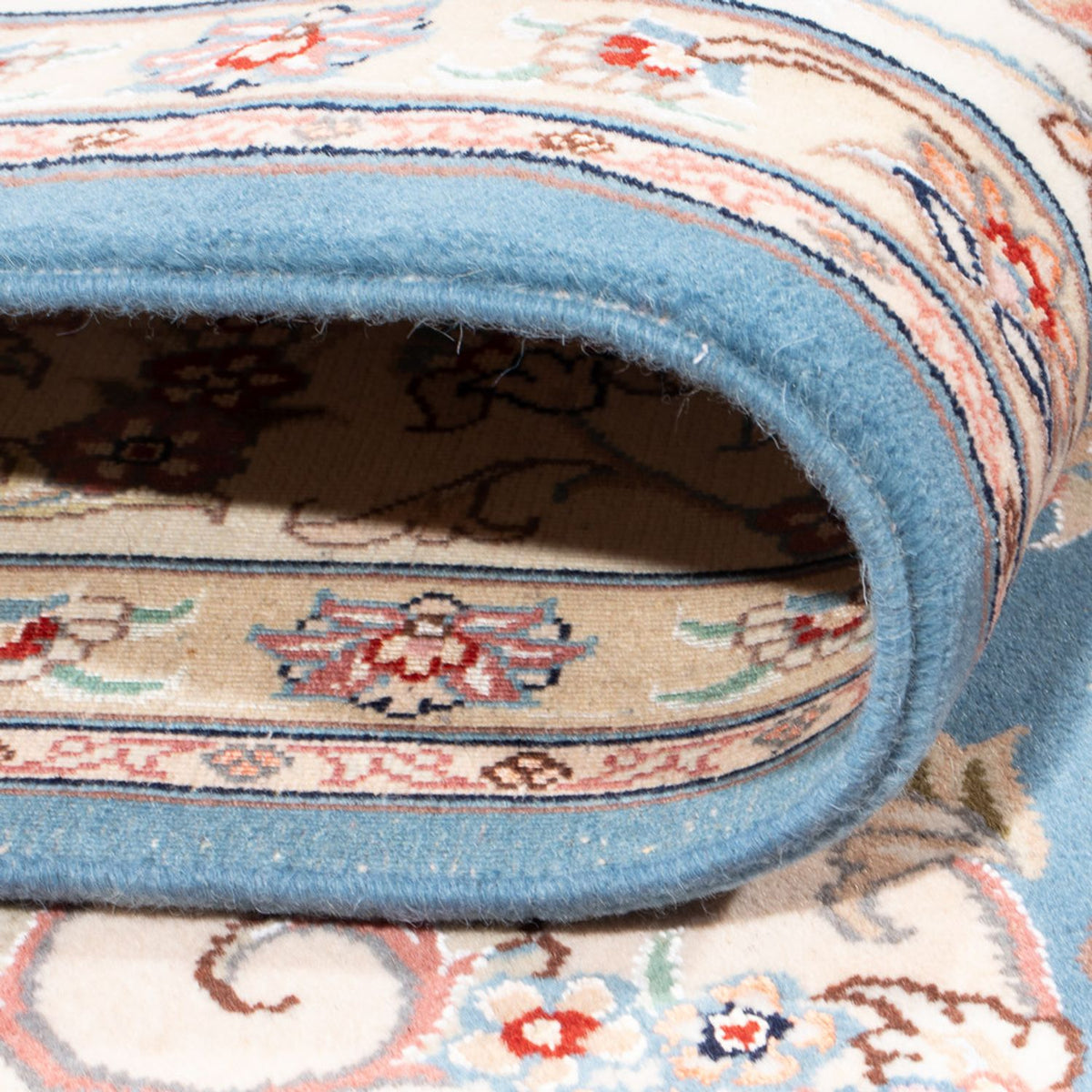 Alfombra Persa - Tabriz - Real - 251 x 200 cm - azul claro