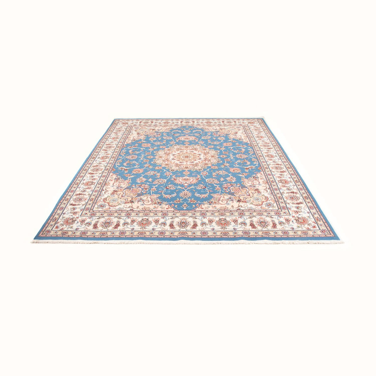 Alfombra Persa - Tabriz - Real - 251 x 200 cm - azul claro
