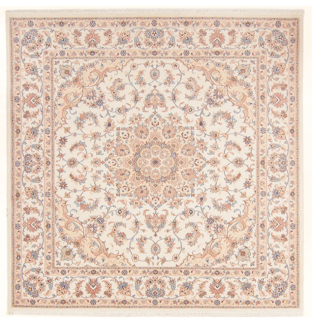 Alfombra Persa - Tabriz - Real cuadrado  - 211 x 198 cm - crema