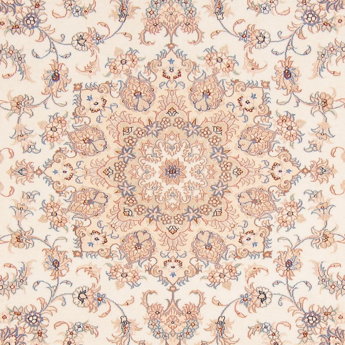 Alfombra Persa - Tabriz - Real cuadrado  - 211 x 198 cm - crema