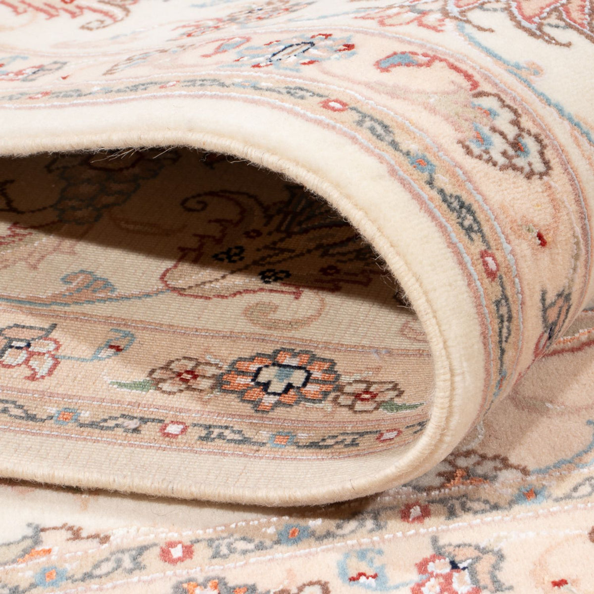 Alfombra Persa - Tabriz - Real cuadrado  - 208 x 197 cm - crema