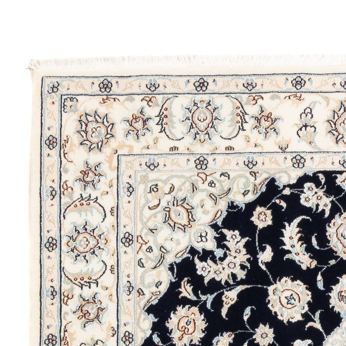 Alfombra Persa - Nain - Prima - 176 x 119 cm - azul oscuro