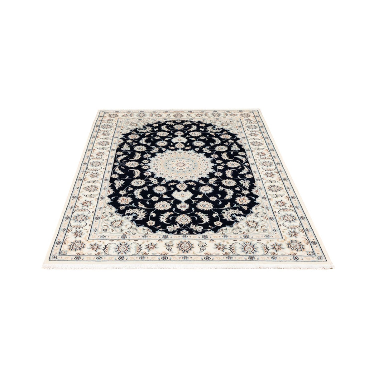 Alfombra Persa - Nain - Prima - 176 x 119 cm - azul oscuro