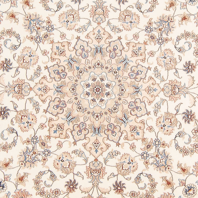 Alfombra Persa - Tabriz - Real redondo  - 199 x 197 cm - crema