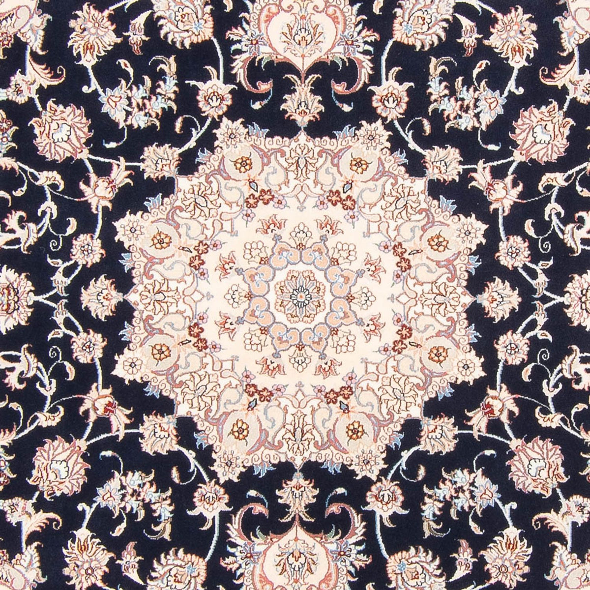 Alfombra Persa - Tabriz - Real - 250 x 198 cm - azul oscuro