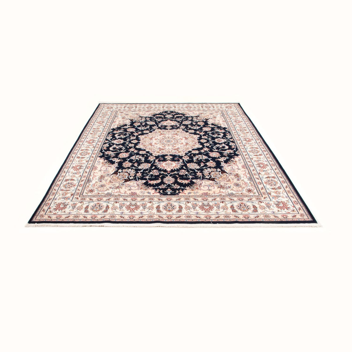 Alfombra Persa - Tabriz - Real - 250 x 198 cm - azul oscuro