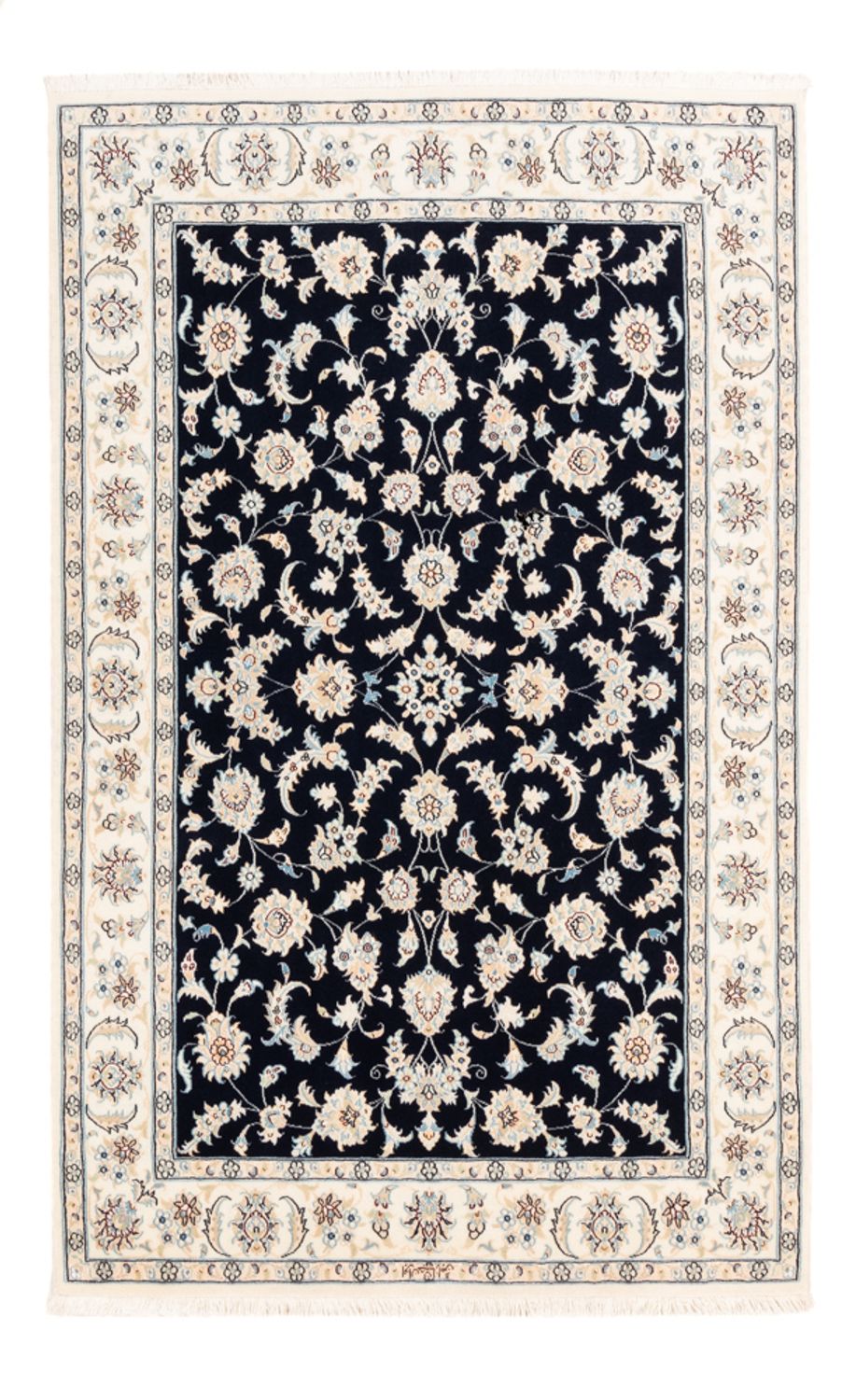 Alfombra Persa - Nain - Prima - 182 x 120 cm - azul oscuro