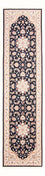 Alfombra de pasillo Alfombra Persa - Tabriz - Real - 297 x 80 cm - azul oscuro