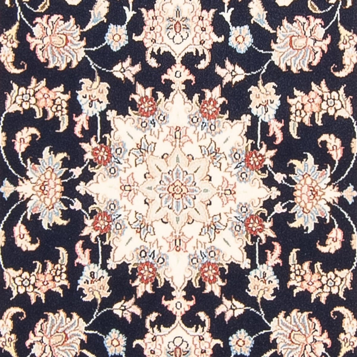 Alfombra de pasillo Alfombra Persa - Tabriz - Real - 297 x 80 cm - azul oscuro