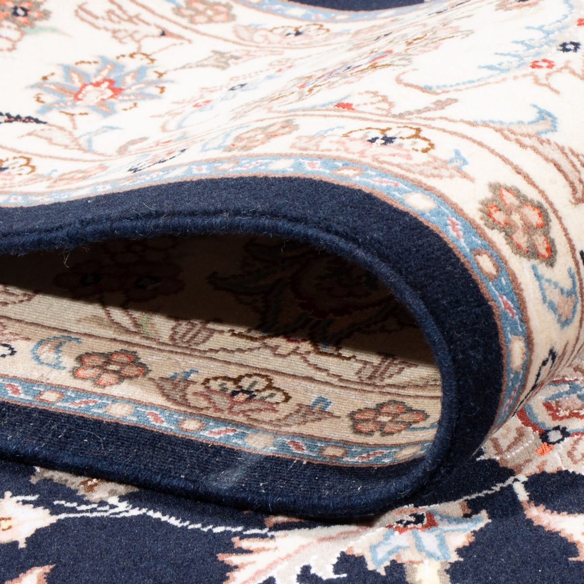 Alfombra Persa - Tabriz - Real - 201 x 153 cm - azul oscuro