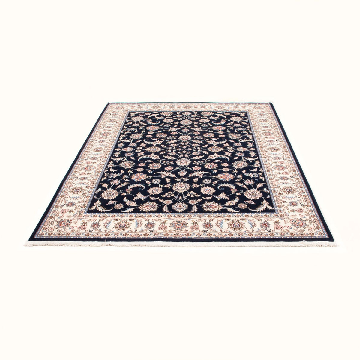 Alfombra Persa - Tabriz - Real - 201 x 153 cm - azul oscuro